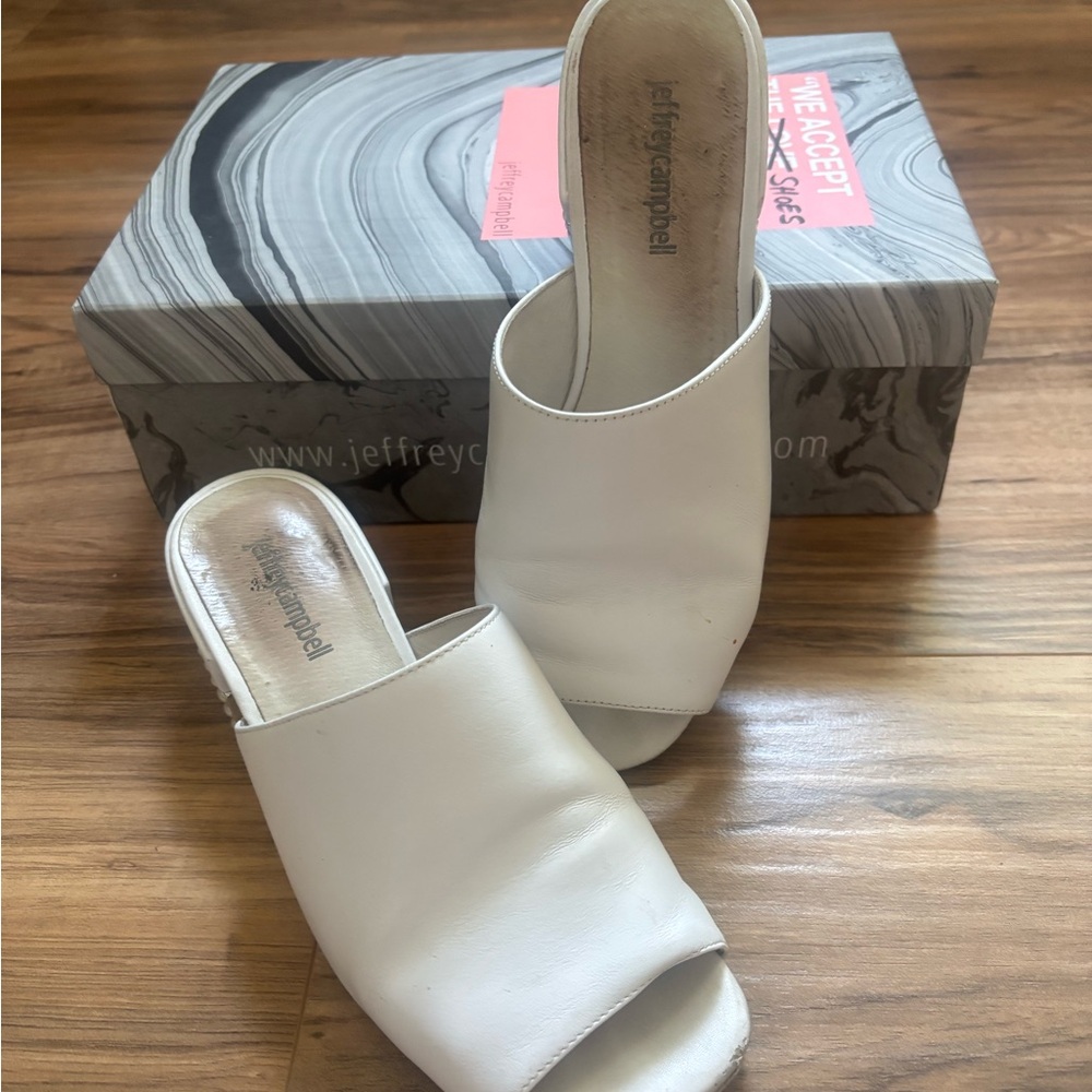 Jeffrey Campbell White Women's Mules